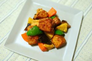 ないらげと野菜の甘辛炒め