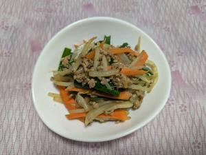 ひき肉のカレー炒め