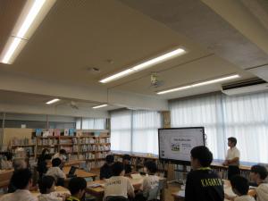 鏡野中学校講義写真２