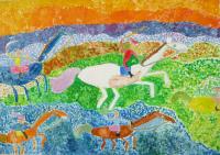 第40回世界児童画展　常徳茜「スーホの白い馬」